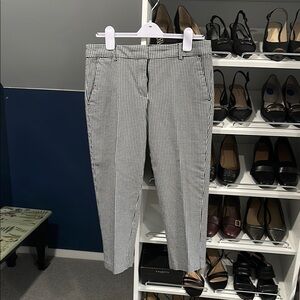 LOFT Black and White Checkered Pants